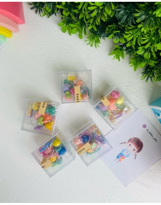 10lu Kendinden Desenli Lastik Toka