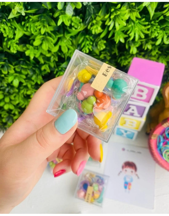 10lu Kendinden Desenli Lastik Toka