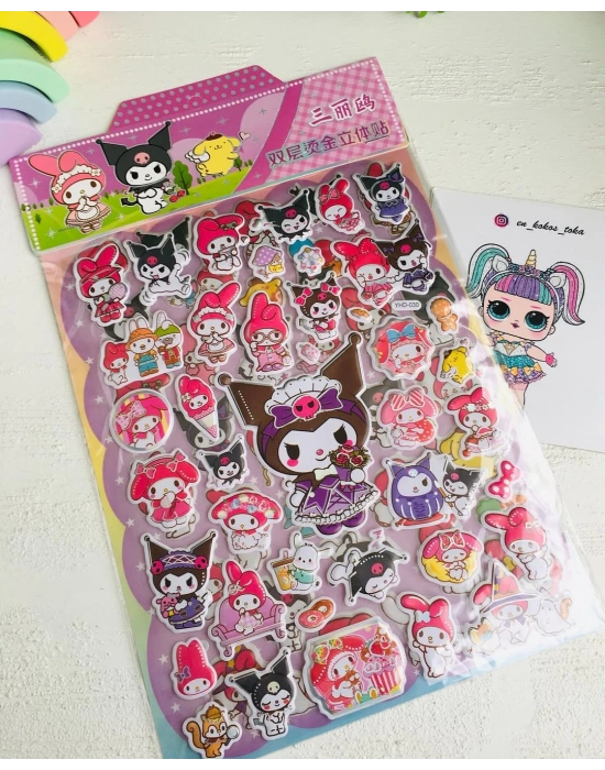 2 Sayfa Kuromi Stickers