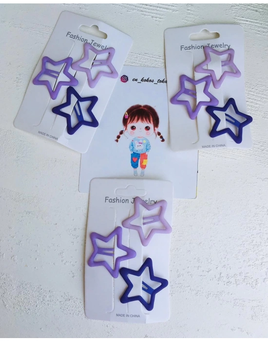 3’lü Orta Boy Yıldız Çıtçıt Toka