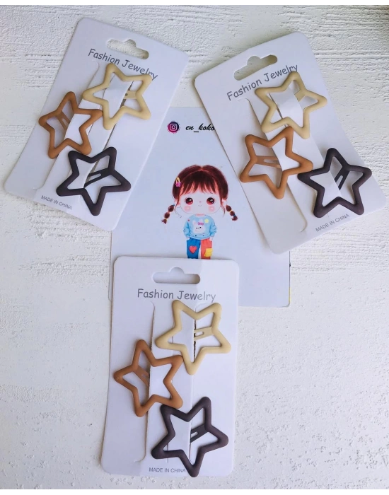 3’lü Orta Boy Yıldız Çıtçıt Toka