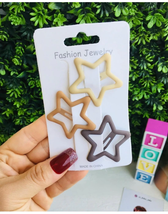 3’lü Orta Boy Yıldız Çıtçıt Toka