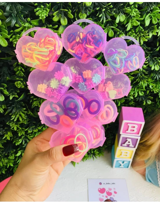 4 Bölmeli Kalpli Toka Kutusunda Tokalar