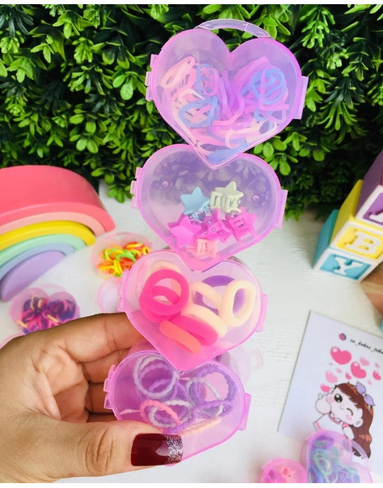 4 Bölmeli Kalpli Toka Kutusunda Tokalar