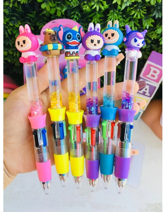 5 Renkli Sulu Tükenmez Kalem