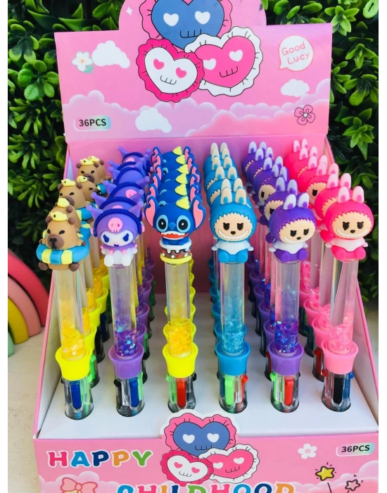 5 Renkli Sulu Tükenmez Kalem