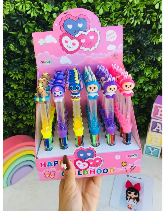 5 Renkli Sulu Tükenmez Kalem