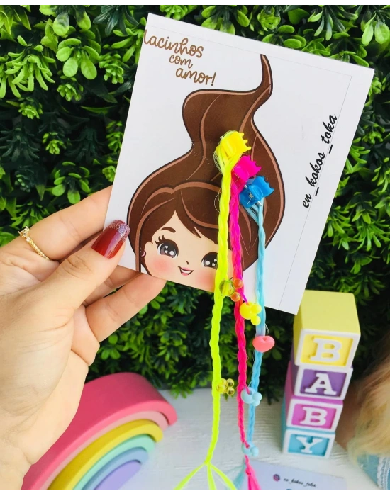 6lı Karışık Objeli Örgülü Saç