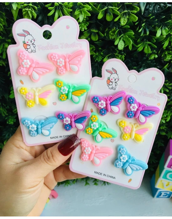 6lı Kelebekli Havlu Lastik Toka