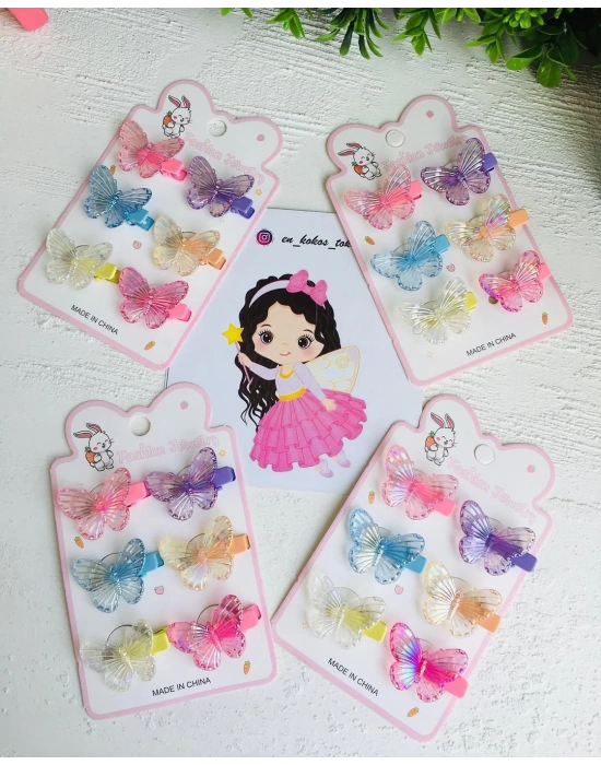 6lı Kelebekli Klips Toka