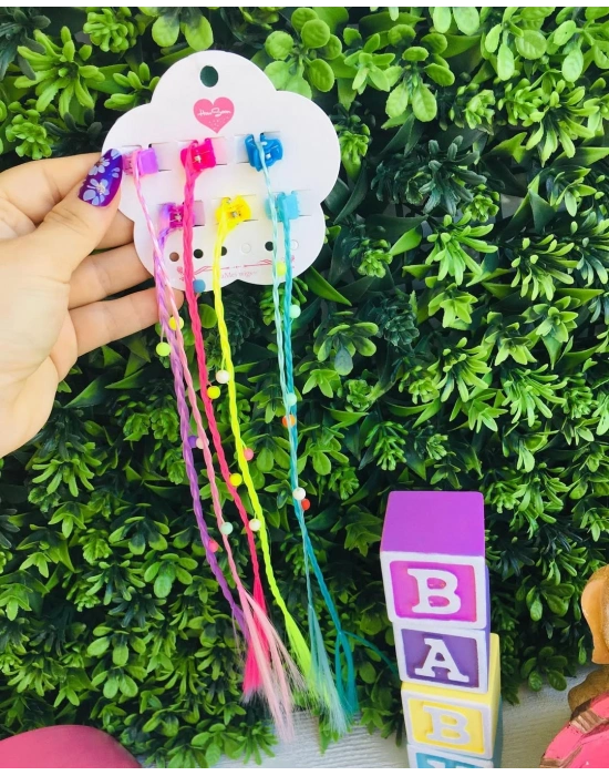 6’lı Boncuklu Yapay Saç