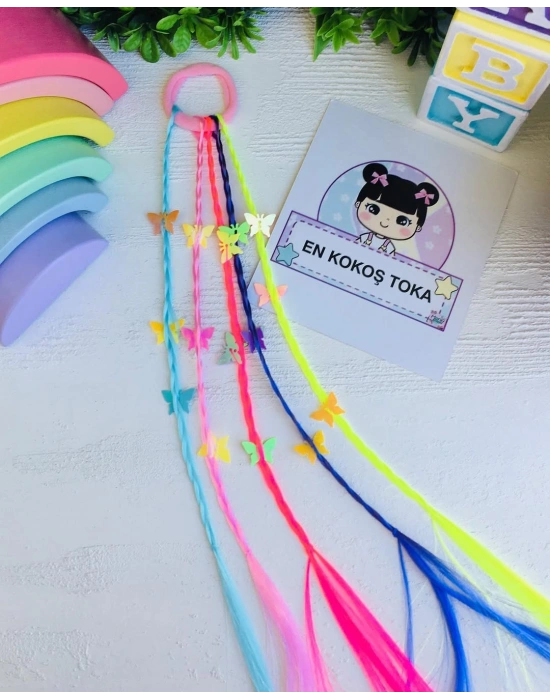 Kelebek Figürlü Yapay Saç