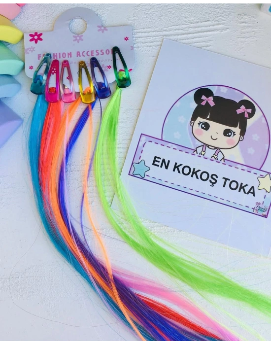 6’lı Çıtçıtlı Yapay Saç