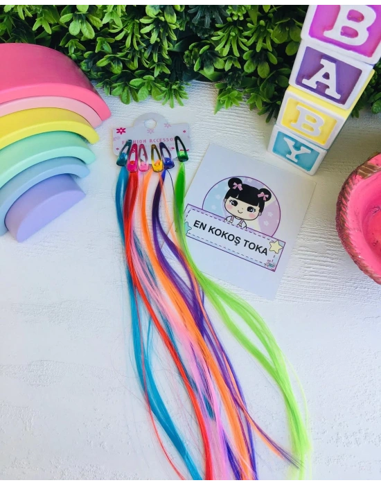 6’lı Çıtçıtlı Yapay Saç