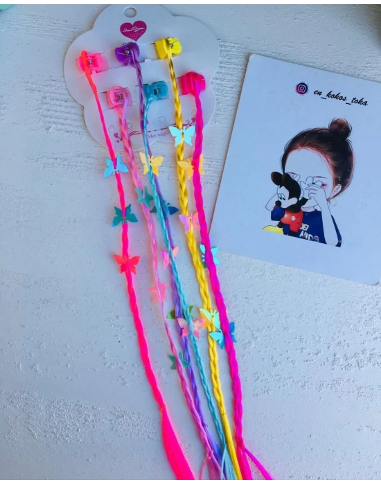 6’lı Kelebek Detaylı Saç Aksesuarı