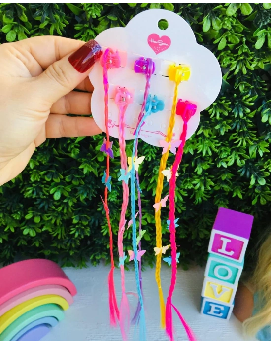 6’lı Kelebek Detaylı Saç Aksesuarı