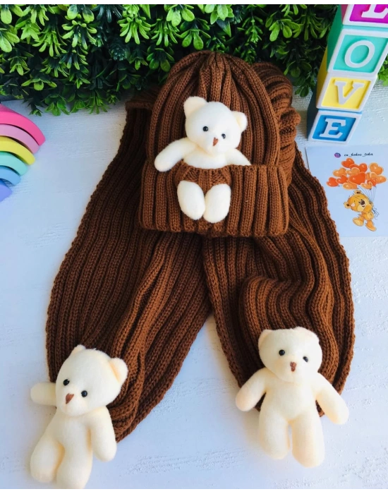 Ayıcıklı Atkı Bere Takımı