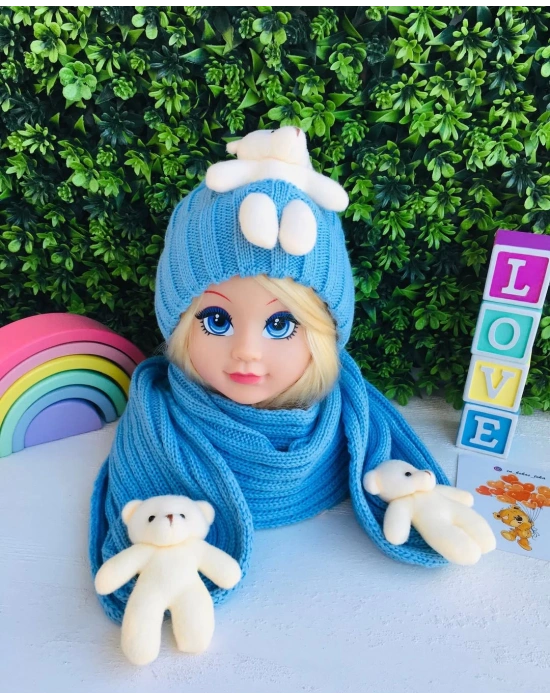 Ayıcıklı Atkı Bere Takımı