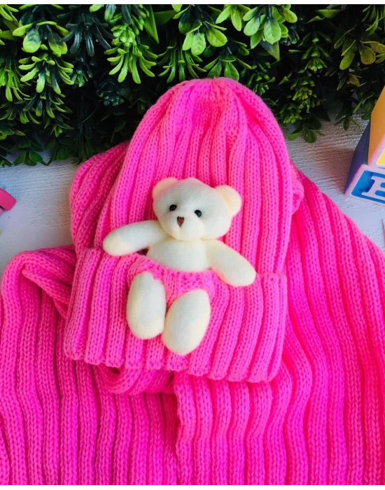 Ayıcıklı Atkı Bere Takımı