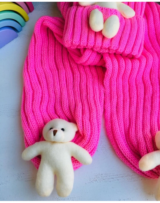 Ayıcıklı Atkı Bere Takımı