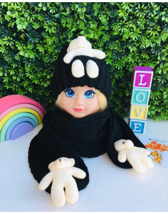 Ayıcıklı Atkı Bere Takımı