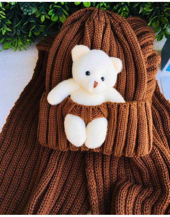 Ayıcıklı Atkı Bere Takımı