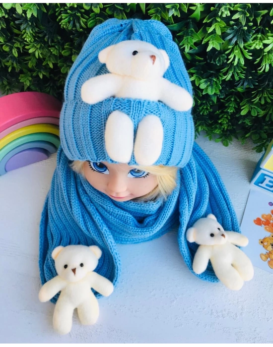 Ayıcıklı Atkı Bere Takımı