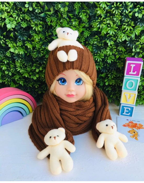 Ayıcıklı Atkı Bere Takımı