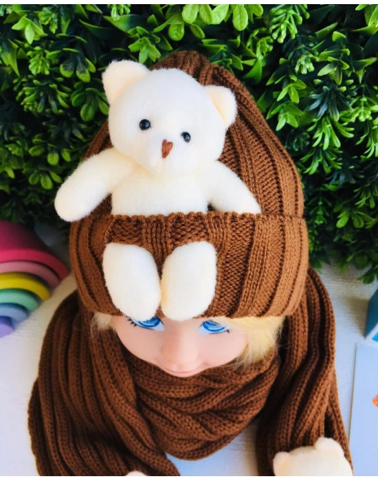 Ayıcıklı Atkı Bere Takımı