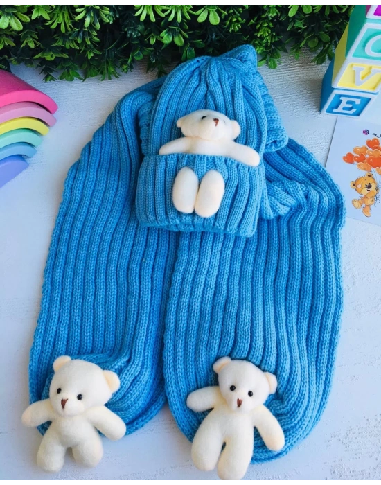 Ayıcıklı Atkı Bere Takımı