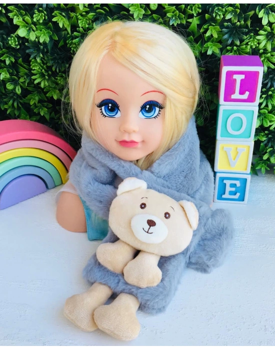 Ayıcıklı Peluş Atkı