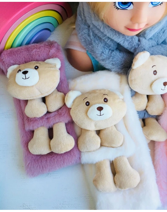 Ayıcıklı Peluş Atkı