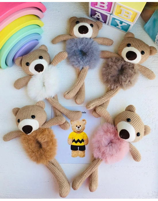 Ayıcıklı Peluş Lastik Tokalar