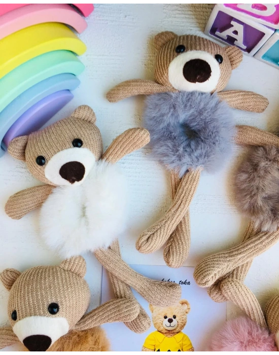 Ayıcıklı Peluş Lastik Tokalar