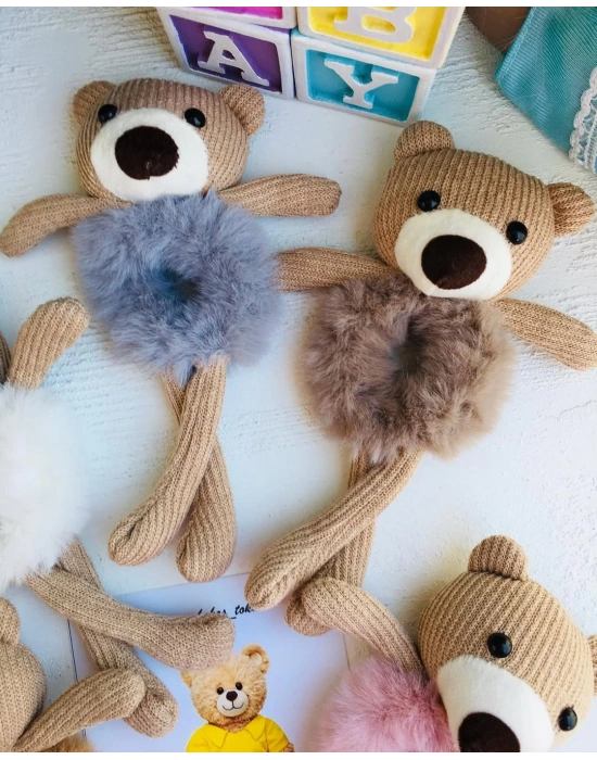 Ayıcıklı Peluş Lastik Tokalar