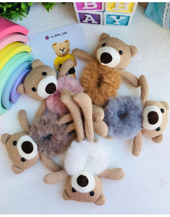 Ayıcıklı Peluş Lastik Tokalar