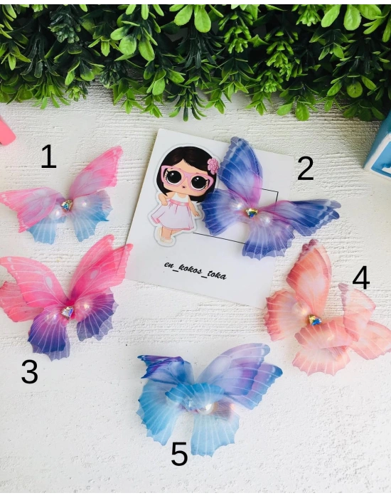 Büyük Boy İnci Detaylı Kelebek