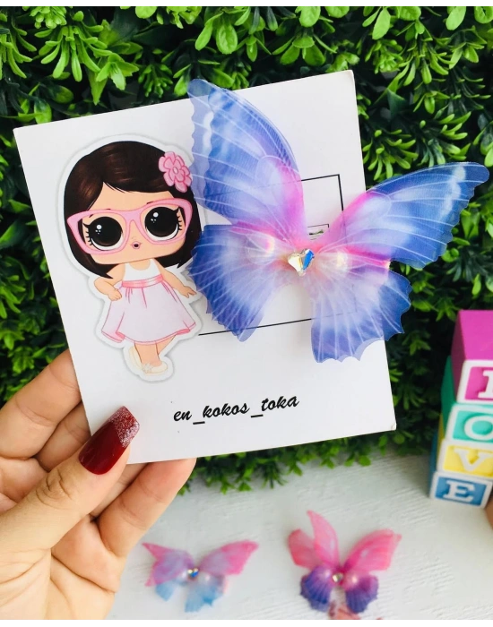 Büyük Boy İnci Detaylı Kelebek