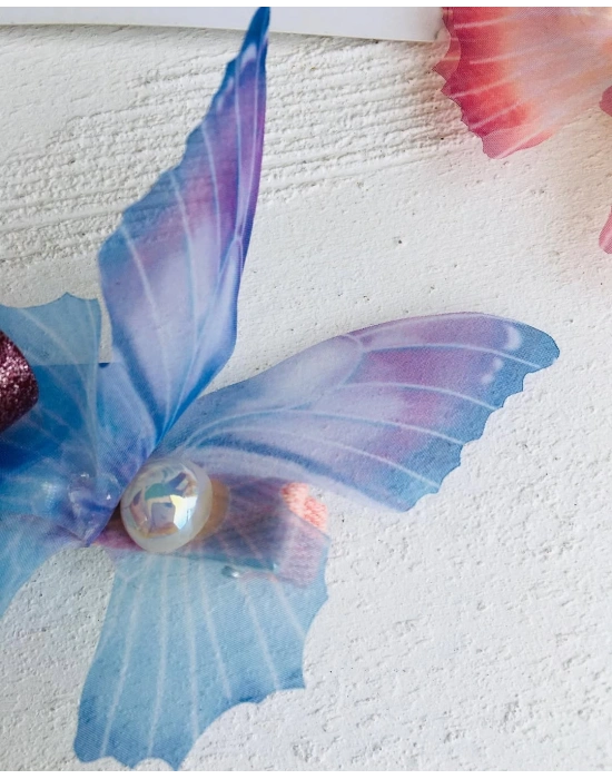 Büyük Boy İnci Detaylı Kelebek