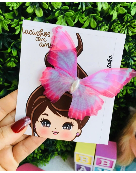 Büyük Boy Işıklı Kelebek Toka