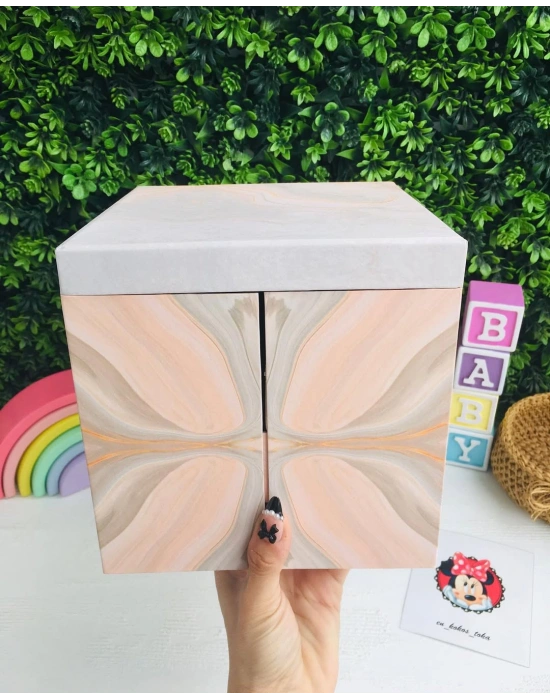 Çekmeceli Ayna Detaylı Büyük Boy Takı Toka kutusu