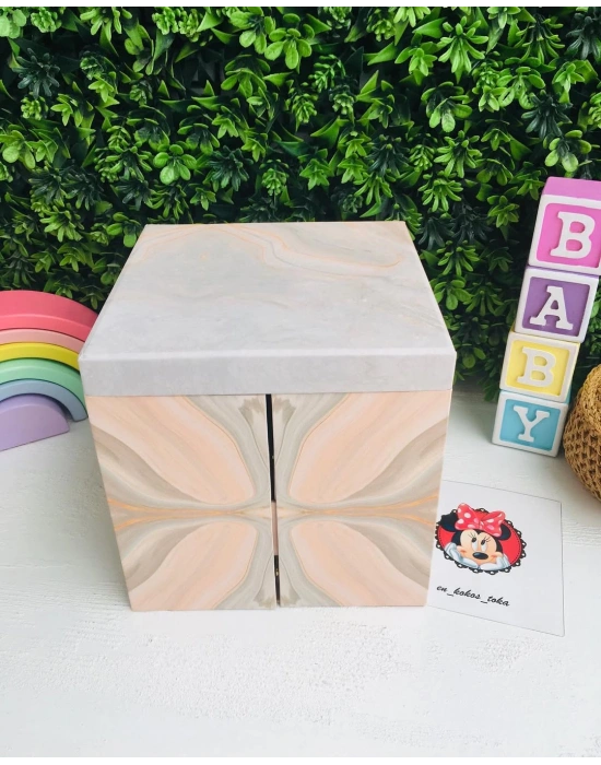 Çekmeceli Ayna Detaylı Büyük Boy Takı Toka kutusu