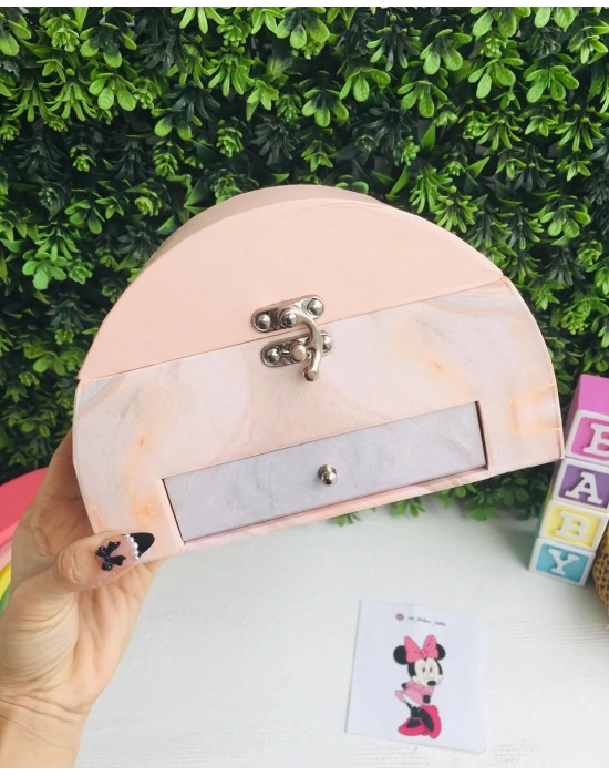 Çekmeceli Ayna Detaylı Takı Toka Kutusu