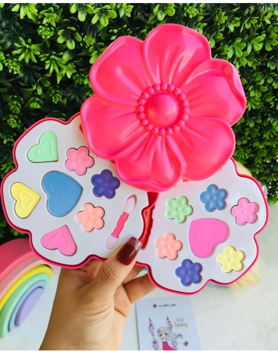 Çiçek Desenli Gerçek Sürülebilir Makyaj Seti