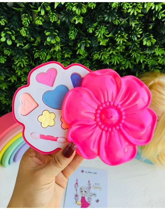 Çiçek Desenli Gerçek Sürülebilir Makyaj Seti