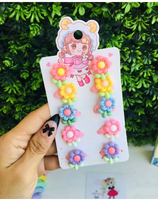 Çiçek Serisi 10lu Havlu Lastik Toka