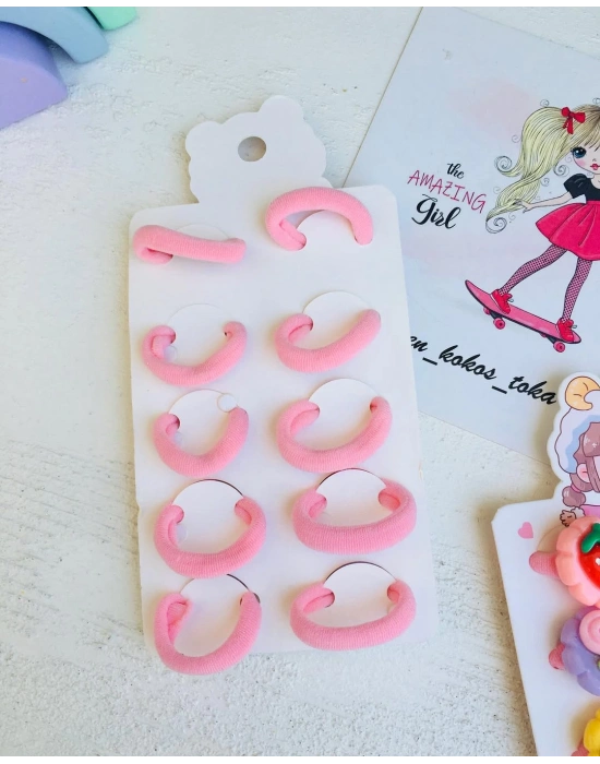 Çiçek Serisi 10lu Havlu Lastik Toka