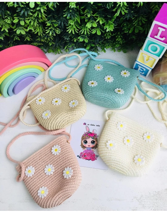 Çiçekli Hasır Çanta