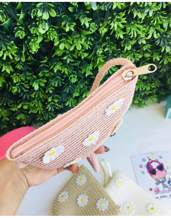 Çiçekli Hasır Çanta