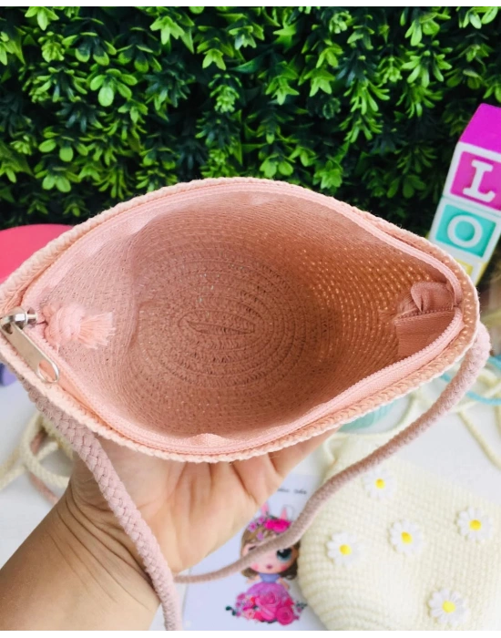 Çiçekli Hasır Çanta